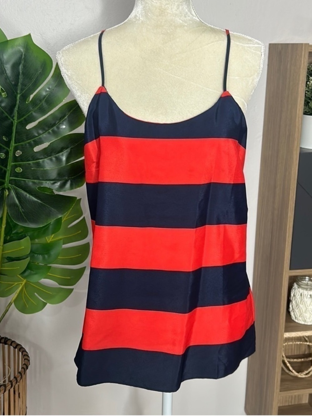 J.crew β’ striped color-block lightweight tank